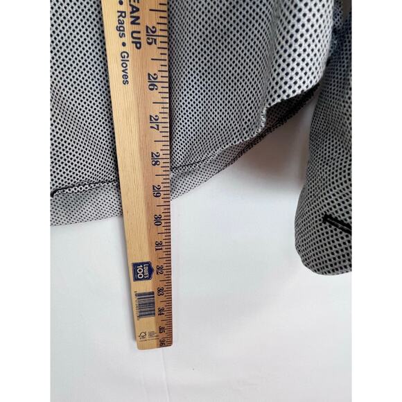 John Varvatos Men's Diamond Print Button Up Shirt French Cuff Dressy - L - Picture 6 of 8